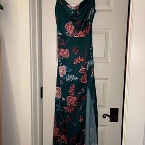 Floral Green Maxi Dress